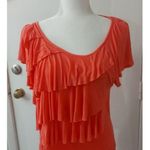 Nicole Miller Dubarry Pink Ruffled Short Sleeve Top L Coquette Girl Fairycore Photo 0