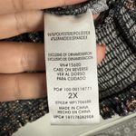 Democracy NWOT Paisley Print Metallic Long Slevees Elasticized Blouse Size 2X Photo 3