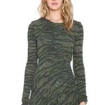 Pam & Gela Pam Gela Dress Long Sleeve Camo Twisted Shirred Zipper Slit Cinched S Camouflage Photo 0