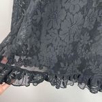 Victoria's Secret Victoria’s Secret Black Floral Lace Slip Dress Medium Ruffle Hem Sexy Lingerie Photo 6