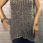 CAbi Black White Tape Yarn Tank Top Tunic Loose Fit Oversized XS Photo 3