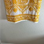 All Row Yellow Embroidered Short Sleeve Mini Shift Dress Size S Photo 8