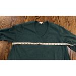 J Jill Size Medium Cotton Cashmere Blend Knit Tunic w/pockets Green V Photo 6