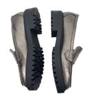 Banana Republic Lug Sole Metallic Loafers Pewter Brown Size 6 Photo 4