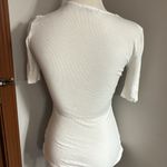 EXPRESS Women's  Tie Front Ribbed T-Shirt Photo 5