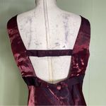 Dave and Johnny VTG 90s  Burgundy metallic square neck bow maxi‎ dress gown 11 12 Photo 3
