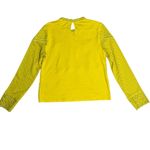 Anthropologie  James‎ Coviello Burnham Eyelet Lace Top Yellow Size Small Photo 10