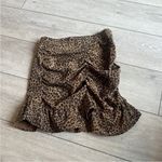 ZARA  animal print ruched corduroy mini skirt small Photo 3