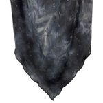 Vintage 90s Gothic Dark Grunge Moody Rose Floral Glitter Cowl Slip Dress Large Gray Photo 3