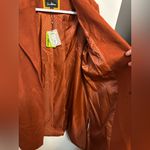 Sam Edelman Single Breasted Twill Walking Coat. Cinnamon Spice Size 14 NWT Wool Photo 5