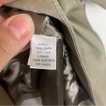 Banana Republic  womens 10 medium blazer silk linen pemplam jacket tan gold work Photo 4