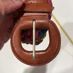 Vintage women’s XL multicolor, braided leather belt Brown Photo 7