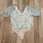 ASTR Anthropologie  the Label Floral Double V Surplice Bodysuit Photo 1