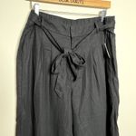 Old Navy Linen Black Wide Leg High Waisted Pants Photo 1