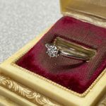 14K White Gold Diamond Classic Solitaire Ring Engagement Promise Gift Size 6.25 Silver Photo 3