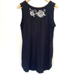 Johnny Was  MIA Embroidered Tank Top Womens Size Small Silk Floral Black White Photo 1