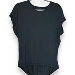 Lululemon Open Back Tee Womens Short Sleeve Relaxed Cap Sleeve Black No Tags Photo 0