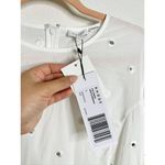 NWT Rhode Pia Puff Sleeve Eyelet Cotton Ruffle Mini Dress White Mirror Large Photo 6