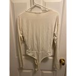 Banana Republic  Women's Size Medium Off White Long Sleeve One Piece Bodysuit Photo 2