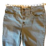 Madewell 9 High Rise Skinny Jeans Button Fly Olive Green Women's Size 28 Photo 8