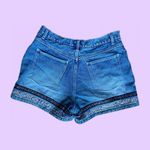 Carolina Blues Vintage Y2K Boho Blue Denim Shorts with Decorative Hem 🔥 Photo 3
