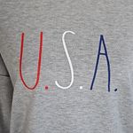 Rae Dunn Oversized USA Graphic Sweatshirt in Grey Size XS fits M to L Photo 4