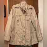 Dress Barn Woman Beige Nylon Zip Snap Hooded Jacket 18/20 Size undefined Photo 0