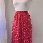 Vintage ‘80s Red Butterfly Print Lightweight A Photo 1