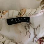 Maven West  Ruffle Sleeve Floral Cold Shoulder Blouse Large Photo 4