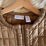 Women's Quilted Tan Puffer Jacket Size 0 Photo 7