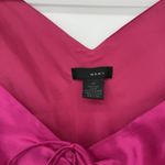 WDNY Magenta Silk Red Lace Midi Dress Formal Size 10 Y2k Pink Photo 3