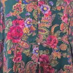 Victoria's Secret  Floral Silk Pajama Top Vintage 90s Gold Label Floral Size L Photo 3