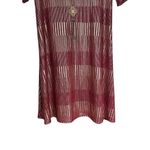 Espresso Womens Sz S Shift Dress Gold Red Metallic Short Sleeve Flowy Necklace Photo 2