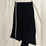Pinko Asymmetrical Black Knitted Wool Pencil Skirt In S Photo 6