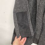 VICI  Black Chunky Knit Open Front Cardigan Sweater Zipper Details Womens M Photo 6