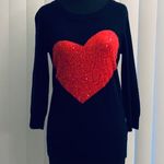J.Crew  Red Sequin Heart Navy Charley Sweater. Photo 6