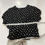 Urban Outfitters  Black & White Boho Polka Dot Print Button Back‎ Blouse Size M Photo 5
