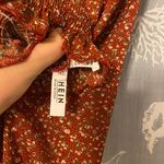 SheIn Red Floral Patterned Long Sleeve Top Photo 4