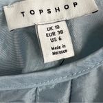 Topshop NWT  Blue Puff Sleeve Taffeta Crop Top Photo 5