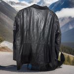 VTG 90S Wilsons Soft leather Pelle Studio Embellished Blazer Jacket Women’s 2x Black Photo 7