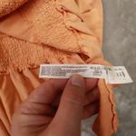 Free People  Beach Smock Hem Cover Up Dress Orange size Small Ruffle Hem Photo 8