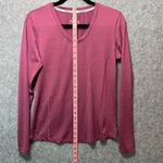 Aeropostale  Sport‎ Top Long Sleeve V Neck Athletic Shirt Womens Medium Mauve Photo 4