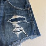 Hollister Y2K girly Distressed Blue Denim cutoff shorts size 25 spring Photo 2