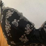 Allande France Fine Lingerie Black Bra with grey lace and bow detailing Size undefined Photo 1