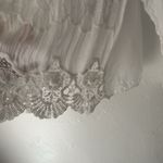 Y2k Women's Size Medium Dainty White Fairy‎ Romantic Sequin Light Sheer Blouse Photo 4