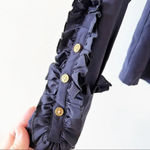 Tory Burch Silk Long Sleeve Top Women’s Size 2 Quiet Luxury Mob Wife Ruffles EUC Photo 5