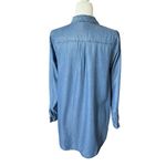 J Jill Denim Collared Tunic Shirt Womens Size S 100% Lyocell Casual Fall Pockets Blue Photo 2
