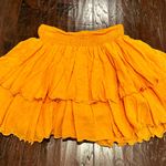 Forever 21 Orange Ruffle High Rise Skirt.  Photo 1