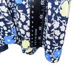Loft Floral Print Dress Navy Blue Yellow White Women's Medium NWT Photo 5