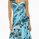 Mac Duggal  Prom‎ Y2K Aqua Black Lace Mermaid Dress 80102M NWT Photo 0